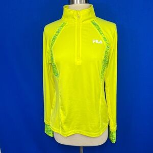 🔥2/$10 |•FILA•| Bright Yellow Activewear Running Pullover